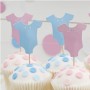 Baby Shower Cupcake Toppers - Little Man & Little x12